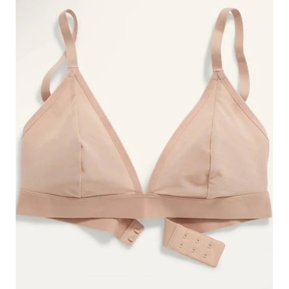 NWT Old Navy Women's Nude Mesh Triangle Bralette Bra Top XXL Wirefree